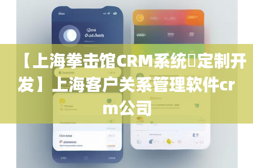 【上海拳击馆CRM系统​定制开发】上海客户关系管理软件crm公司